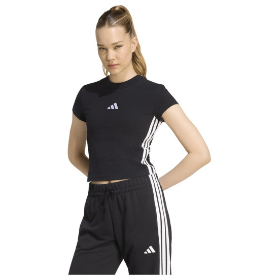 Adidas Γυναικεία κοντομάνικη μπλούζα Essentials 3-Stripes Padded Slim Baby T-Shirt